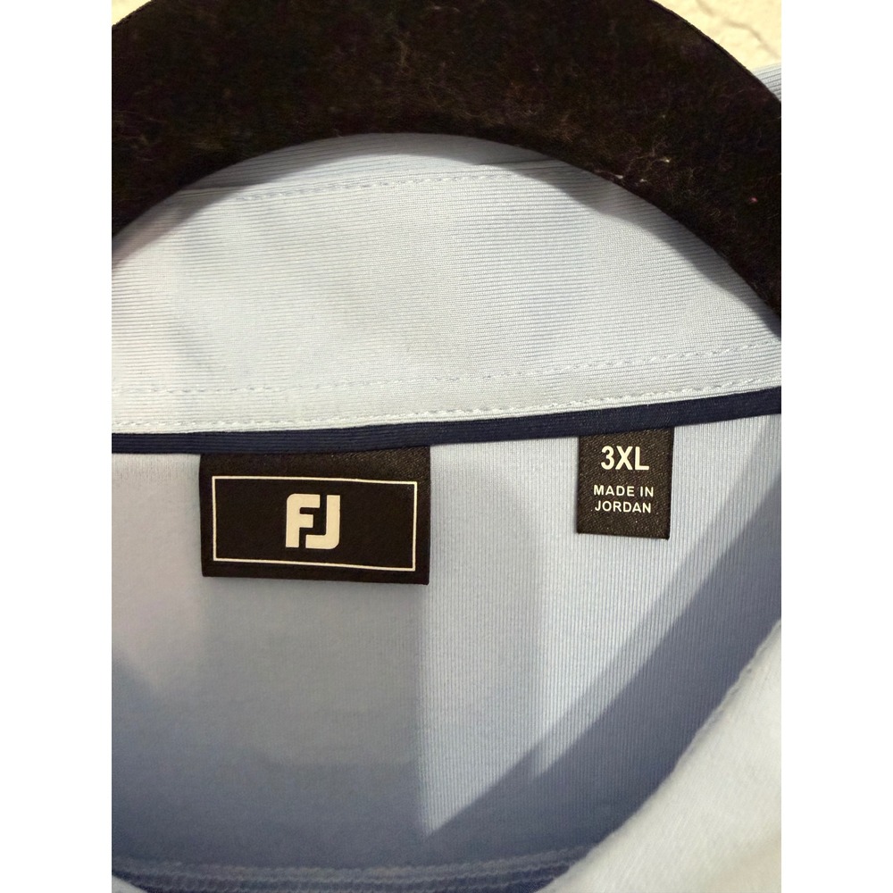 FootJoy Mens Sky Blue Indian Valley Golf Club Polo Shirt 3XL 28559 NWT - Picture 6 of 7